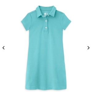 Primary polo shirt dress, girls 6-7